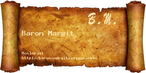 Baron Margit névjegykártya